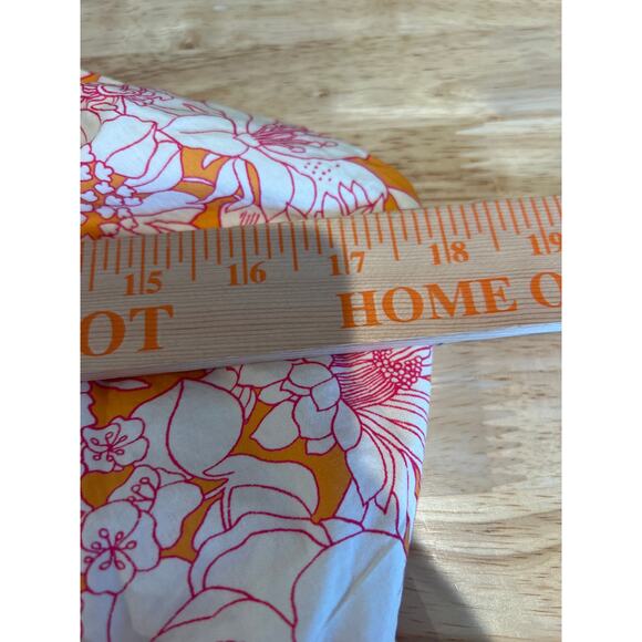 J Crew Tie-Front Cotton Poplin Midi Dress in Orange Floral Women's L NEW - Picture 7 of 8